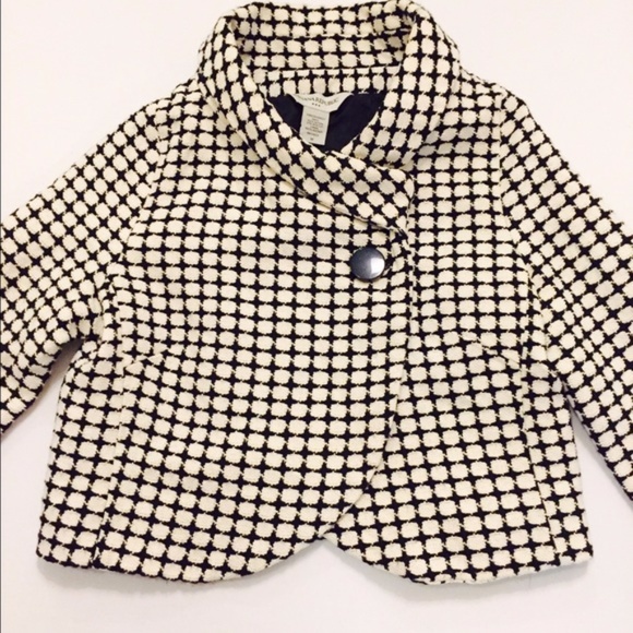 Cropped Black & Cream Bolero Topper Jacket M - Picture 2 of 8